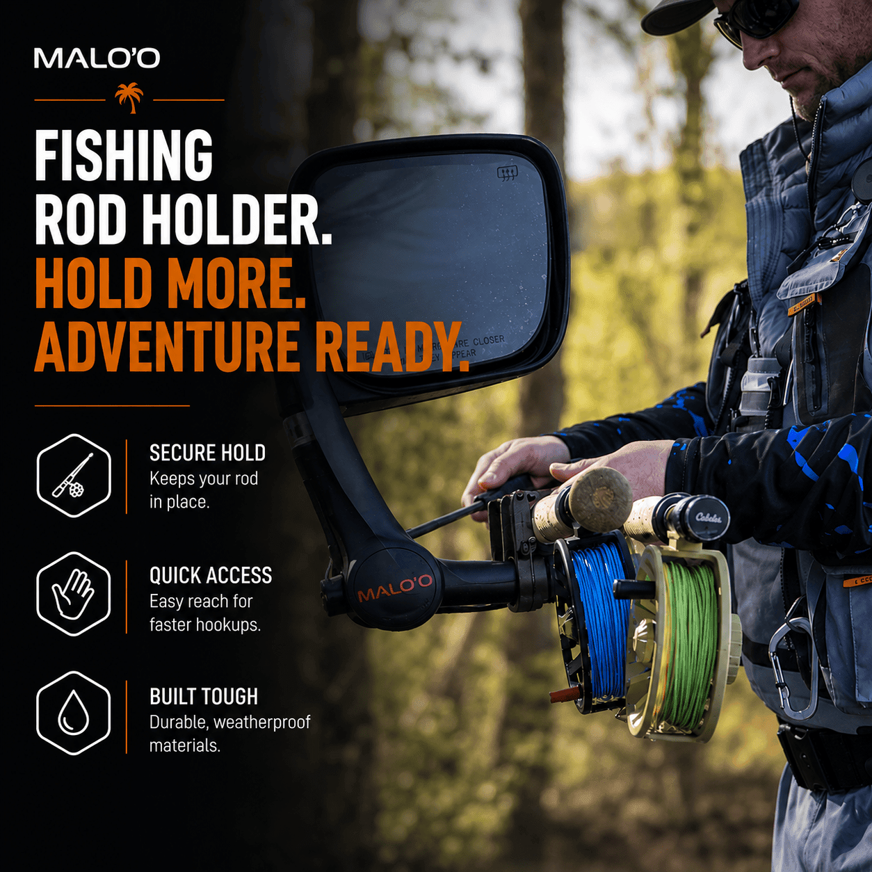 outdoor fishing rod holder Heavy Duty Bank or on your dock SPIRRELAB Aluminum Fishing Rod Holder