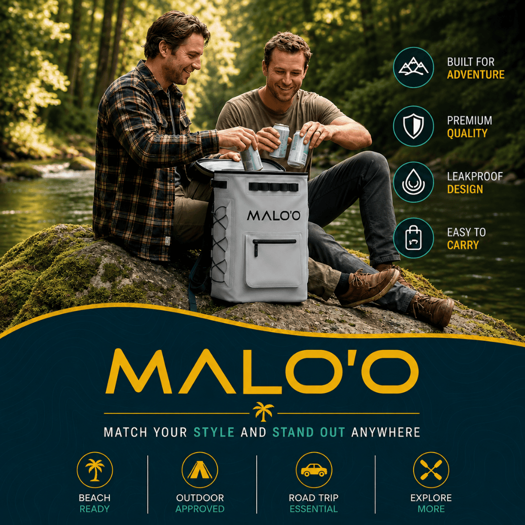 Adventure Backpack Cooler – Insulated Soft Cooler for Beach, Travel & Outdoor Use - Malo'o Racks