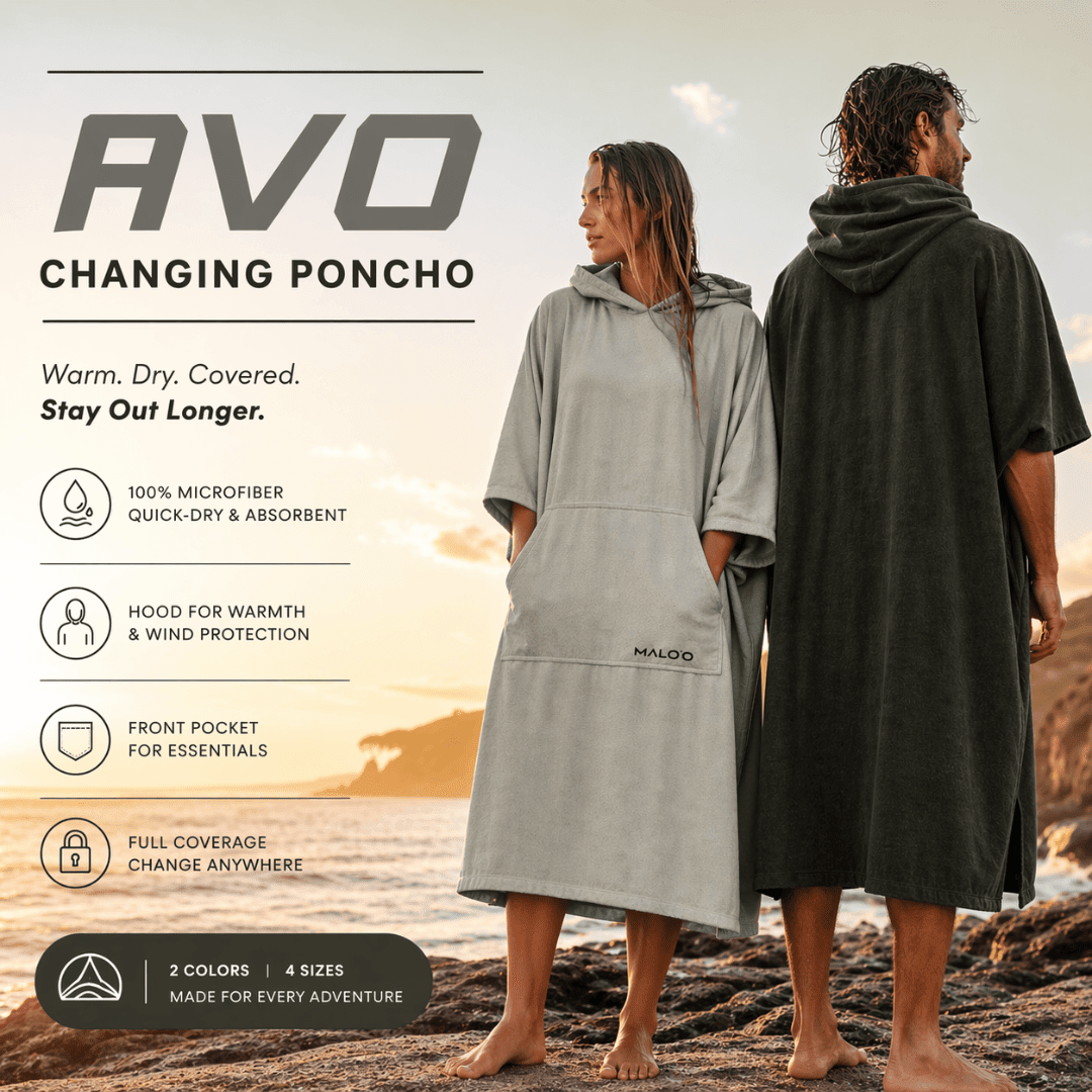 Avo Changing Poncho– Comfortable Surf & Beach Poncho for Outdoor Life - Malo'o Racks