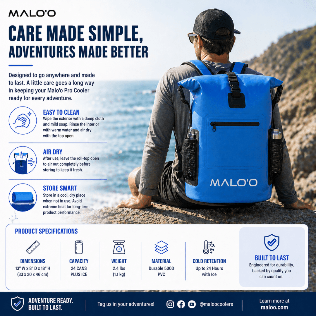 Backpack Cooler – Insulated Soft Cooler for Beach, Travel & Outdoor Use - Malo'o Racks