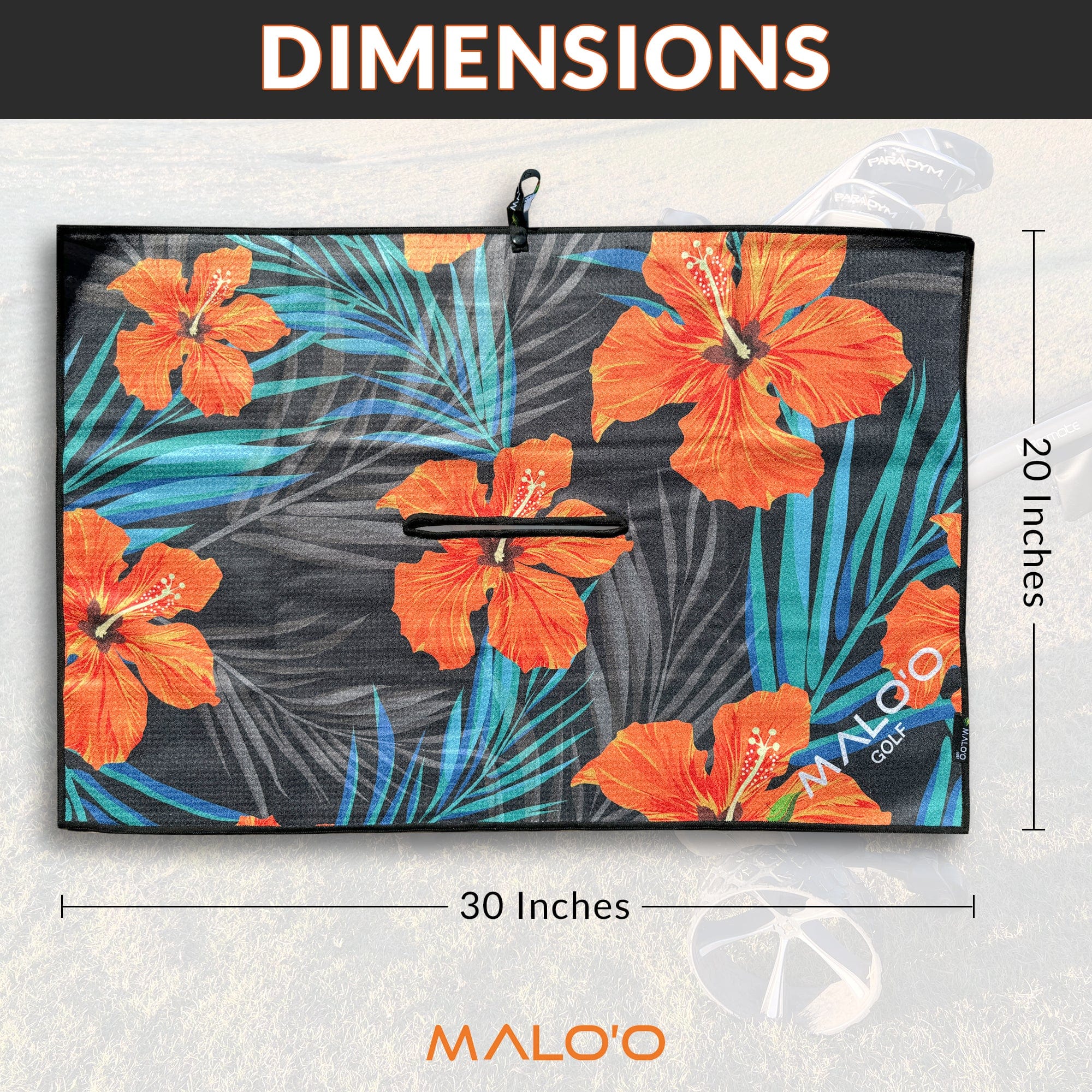 Island Birdies Golf Set (Towel, Divot Tool, Ball Marker & Hat Clip) - Malo'o Racks