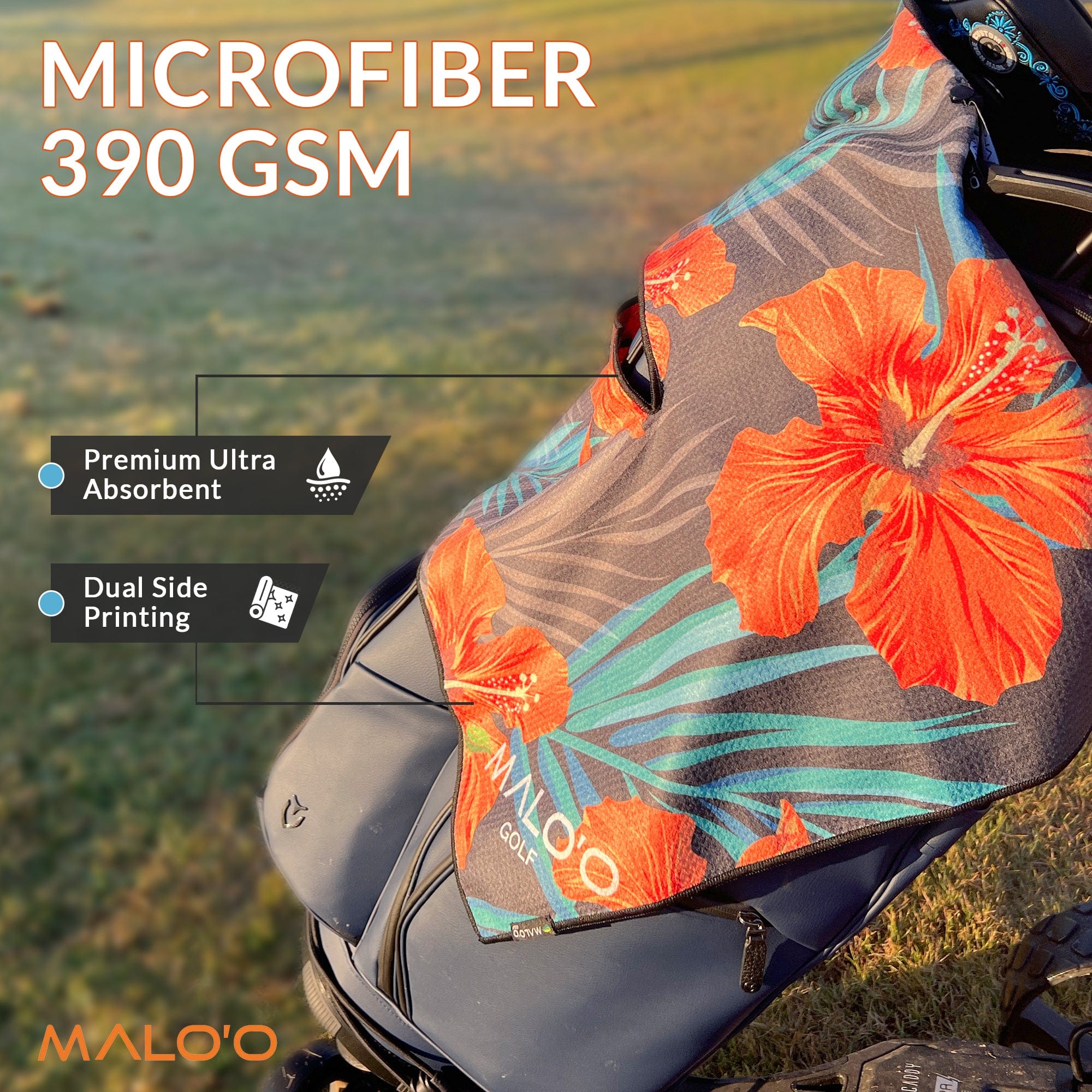 Island Birdies Golf Set (Towel, Divot Tool, Ball Marker & Hat Clip) - Malo'o Racks