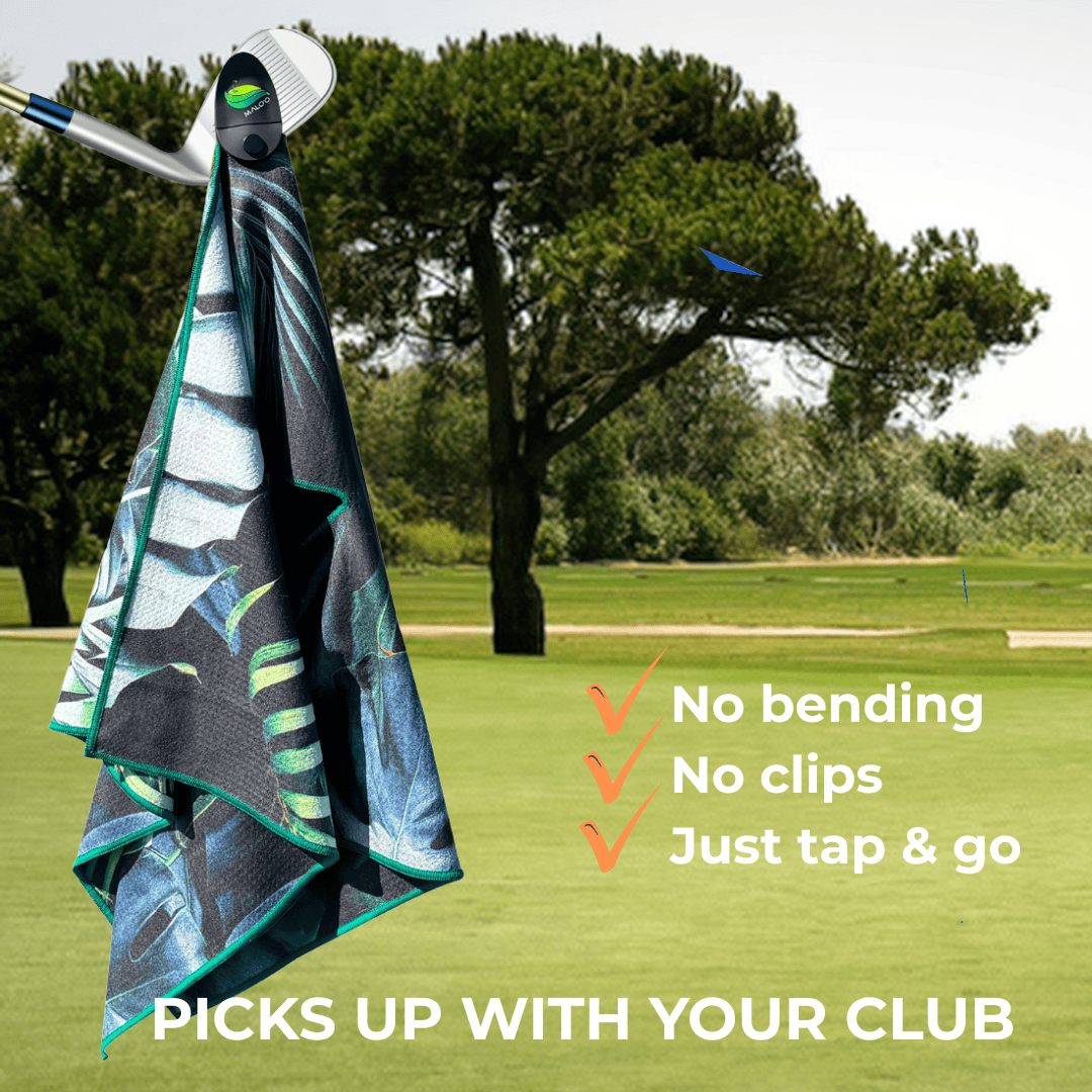 Magnetic Golf Towels (2 - Pack) – Premium Golf Towels for Bags & Carts - Malo'o Racks