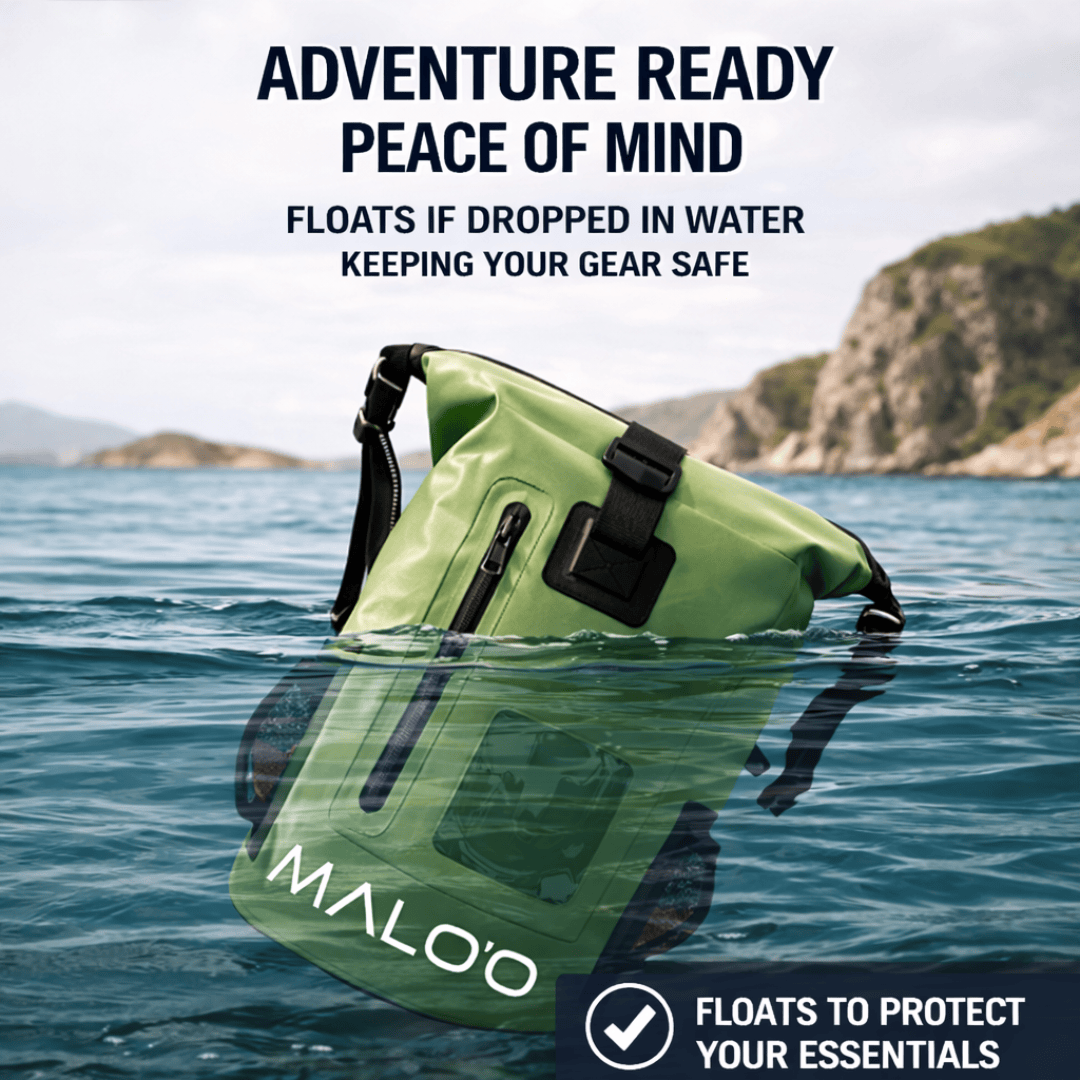 Malo'o Racks DryPack DryPack 30L Waterproof Backpack – Roll-Top Dry Bag for Beach, Travel & Outdoor Gear