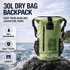 Malo'o Racks DryPack DryPack 30L Waterproof Backpack – Roll-Top Dry Bag for Beach, Travel & Outdoor Gear