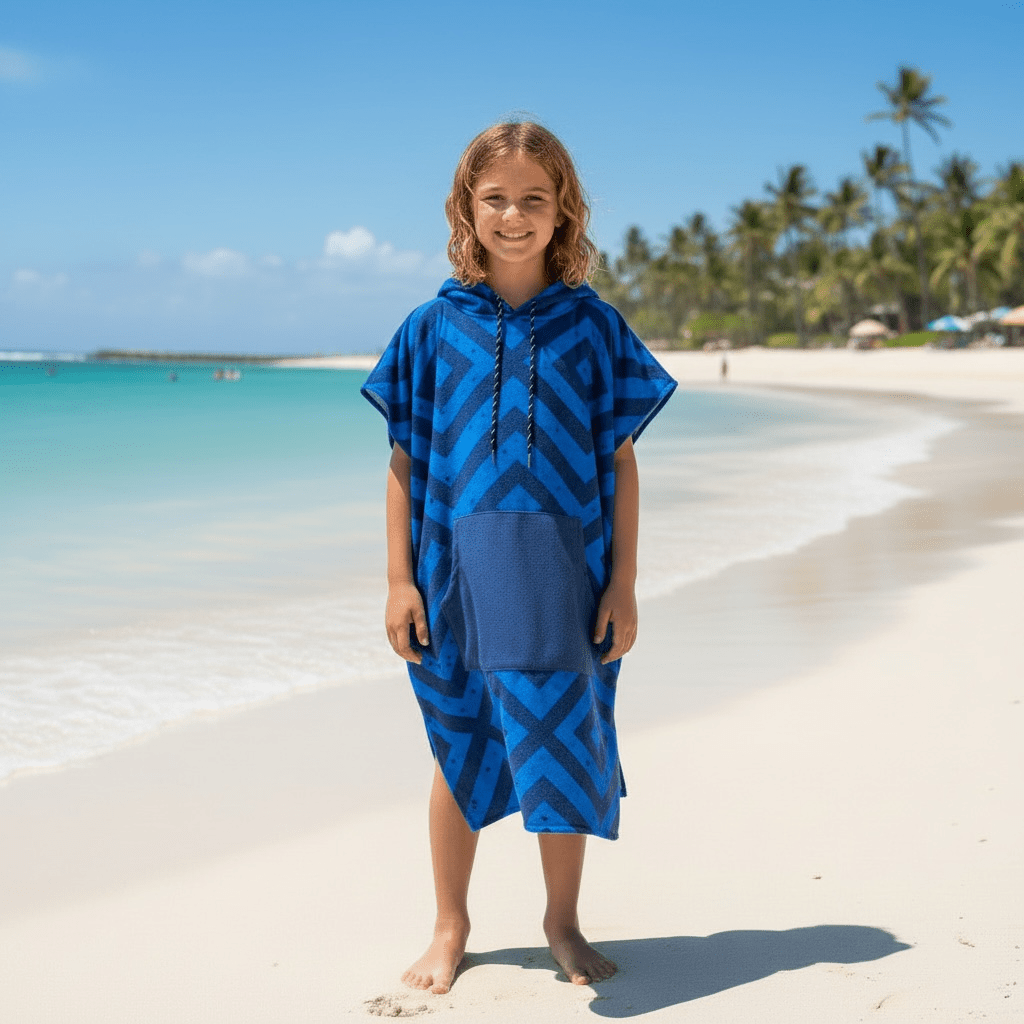 Malo'o Racks Youth 10-14 / Blue Zee Nalu Changing Poncho – Quick-Dry Surf Poncho & Hooded Towel for Beach & Swim