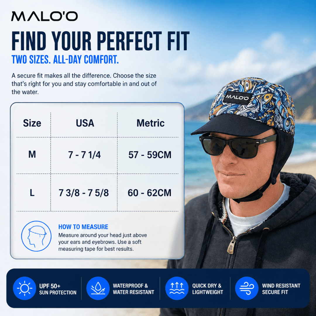 Malo'o Watersports Hat | Surf, Paddle & Sun Protection Hat - Malo'o Racks