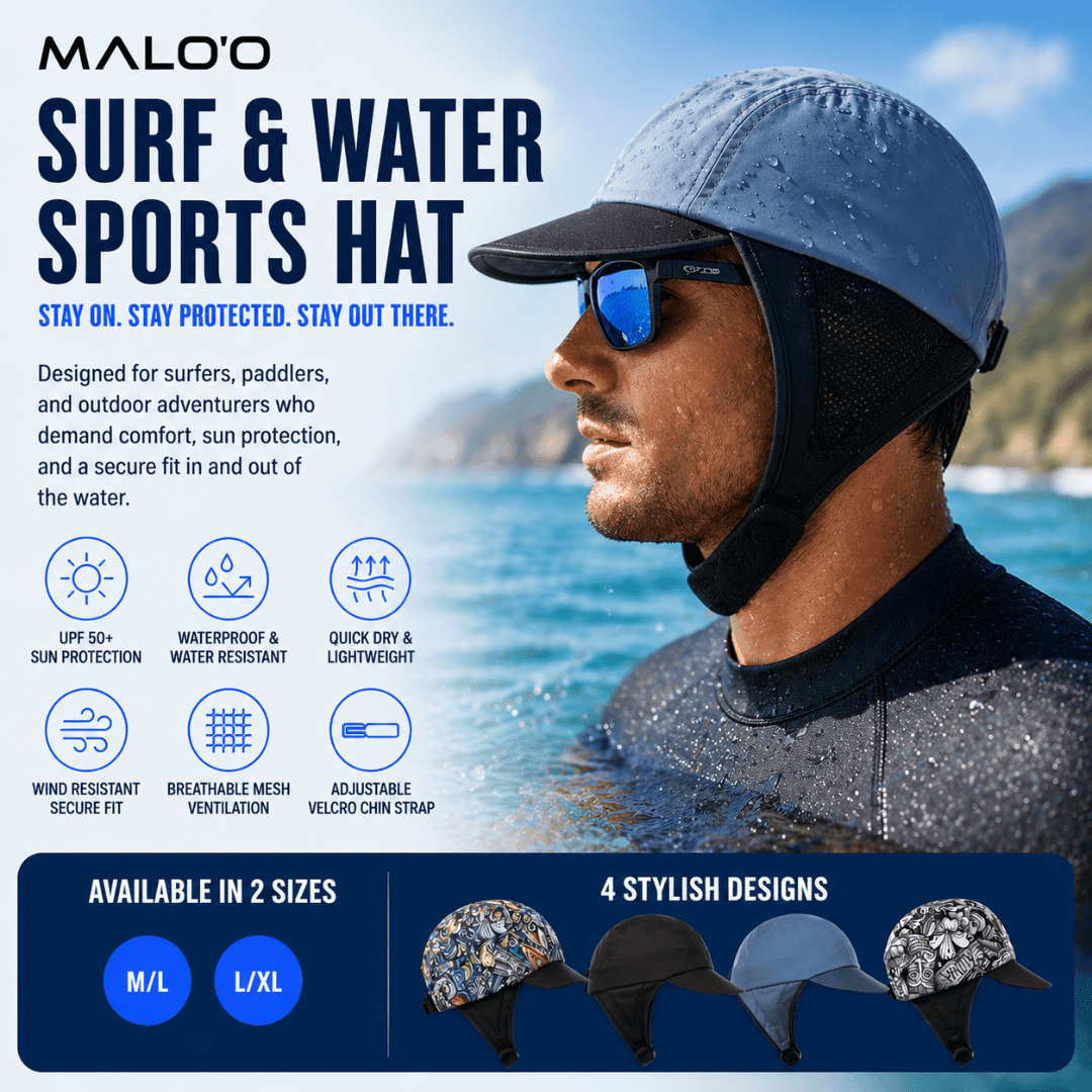 Malo'o Watersports Hat | Surf, Paddle & Sun Protection Hat - Malo'o Racks