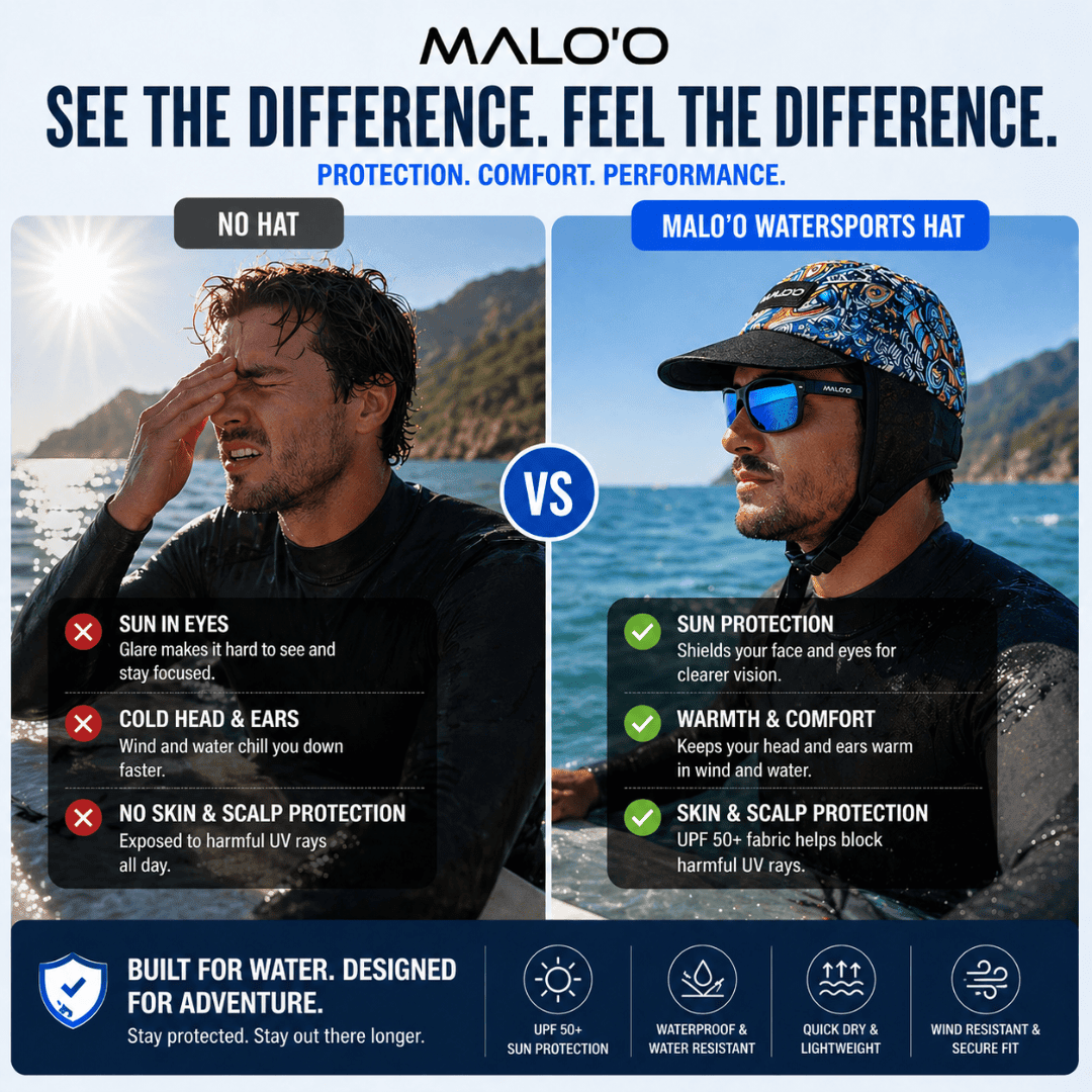 Malo'o Watersports Hat | Surf, Paddle & Sun Protection Hat - Malo'o Racks