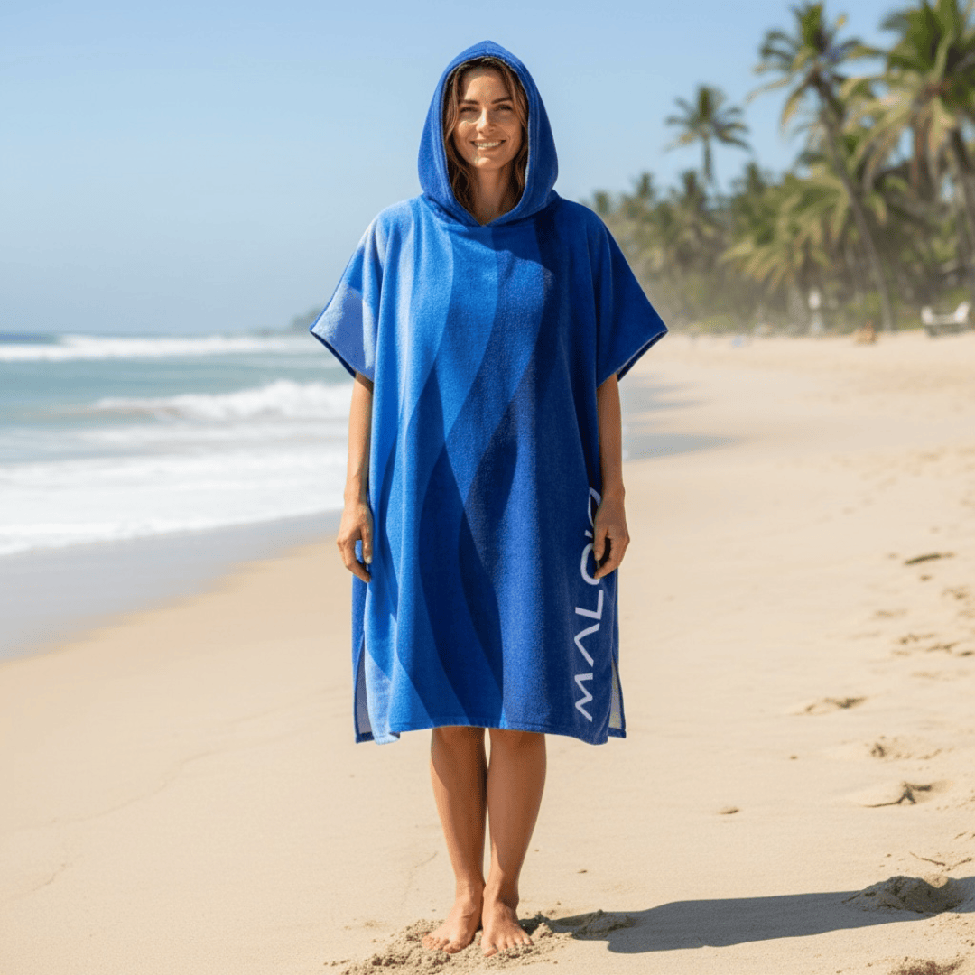 Mehana Changing Poncho – Quick - Dry Surf Poncho & Hooded Towel for Beach & Water Adventures - Malo'o Racks