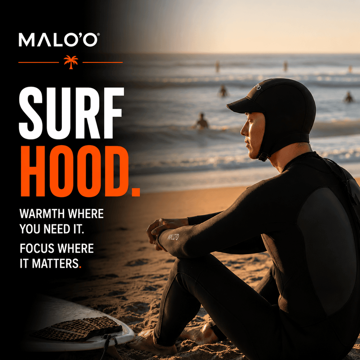 Neoprene Surf Hood – Cold Water Hood for Surfing & Water Sports - Malo'o Racks
