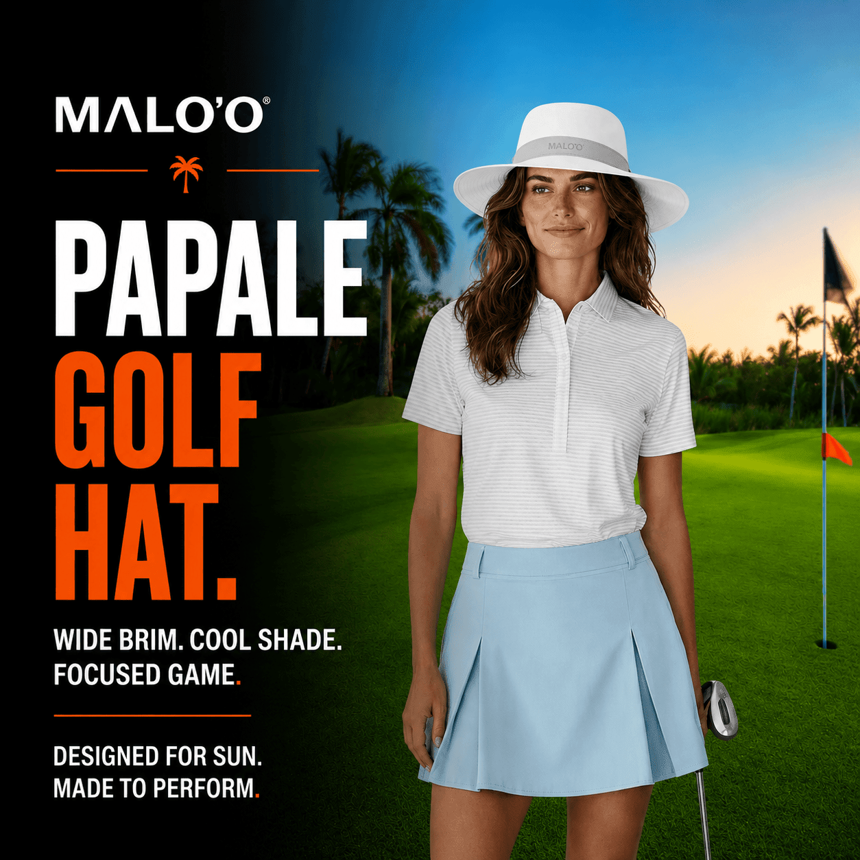 Papale Golf Hat – Lightweight Sun Protection Hat for Golf & Outdoor Use - Malo'o Racks