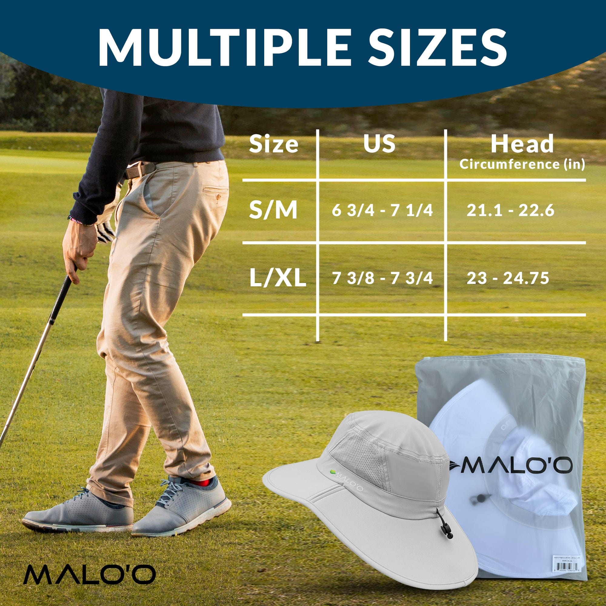 Papale Golf Hat - Sun Protection - Brand New Item - Malo'o Racks