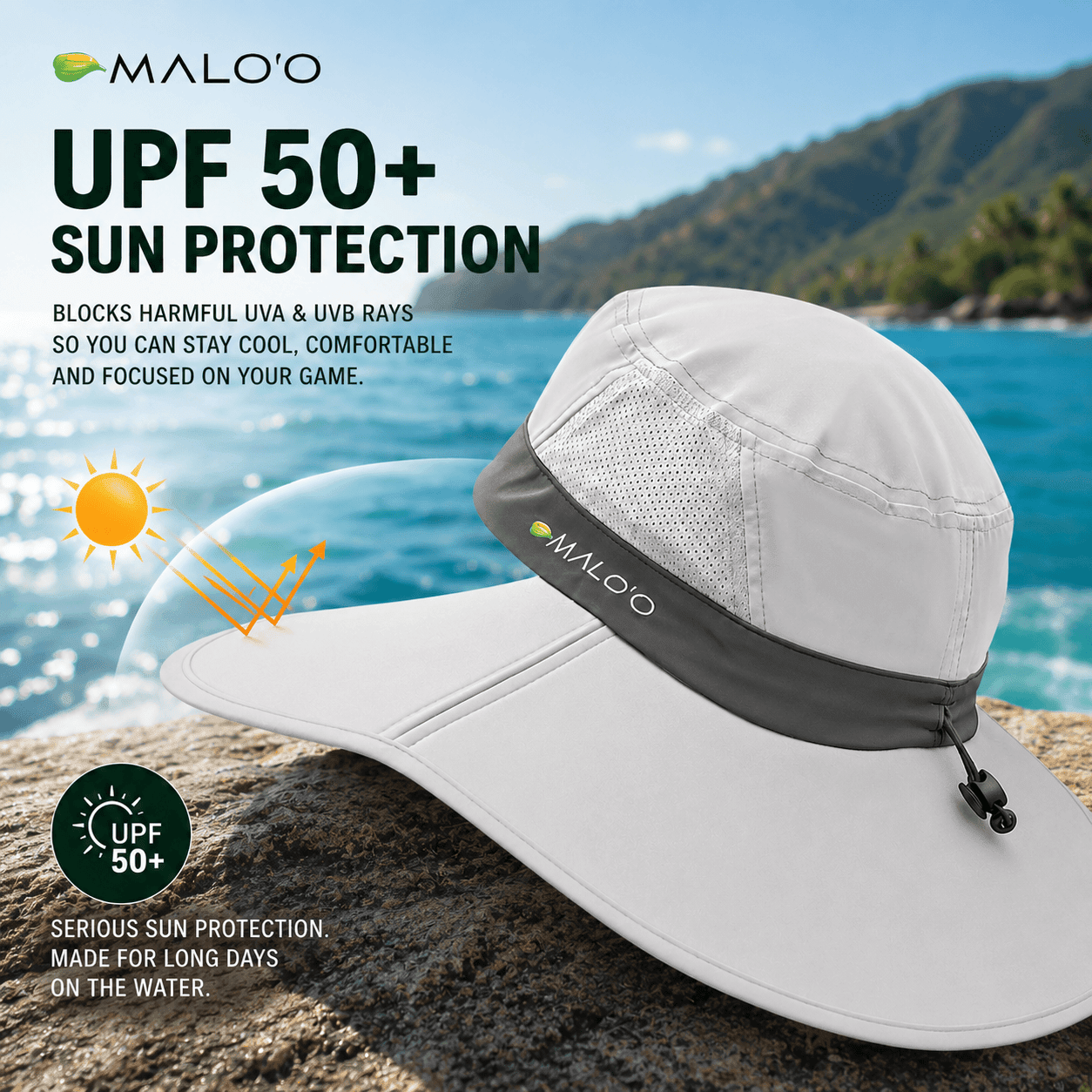 Papale Sun Hat – Lightweight Sun Protection Hat for Outdoor Use - Malo'o Racks