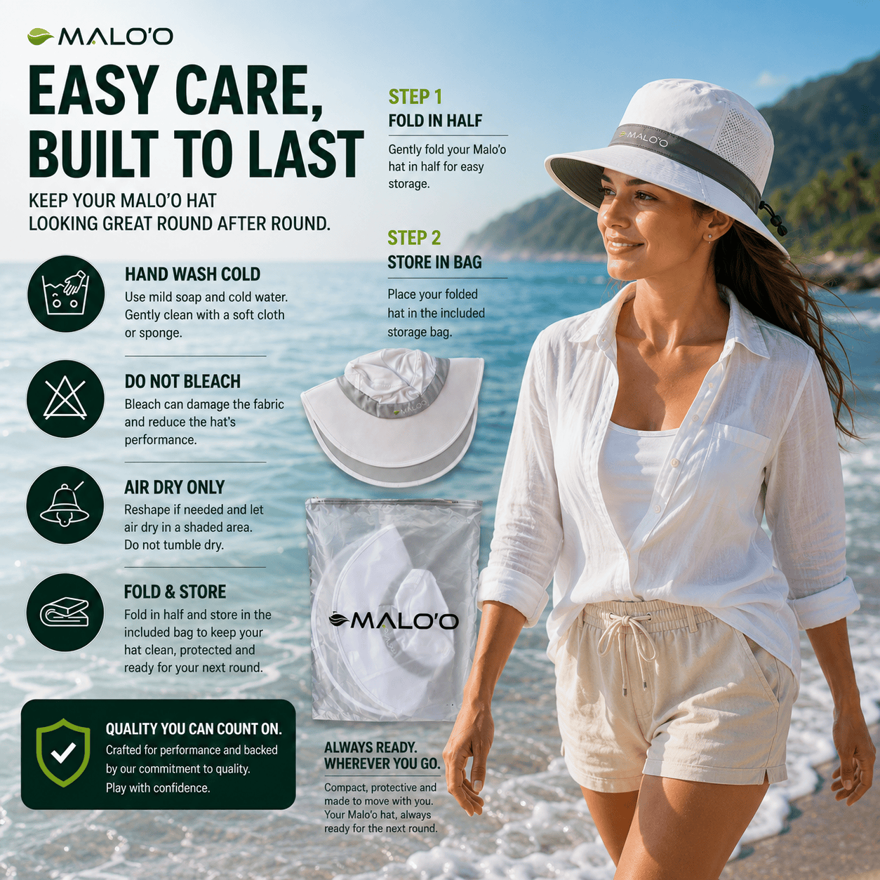 Papale Sun Hat – Lightweight Sun Protection Hat for Outdoor Use - Malo'o Racks