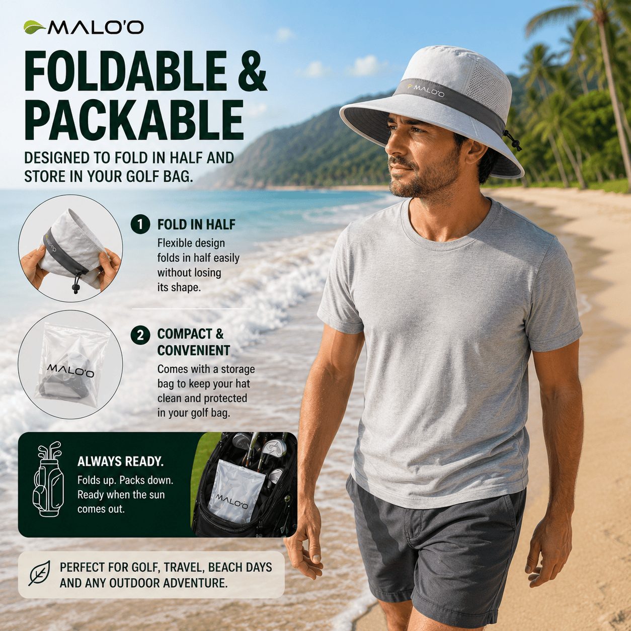 Papale Sun Hat – Lightweight Sun Protection Hat for Outdoor Use - Malo'o Racks
