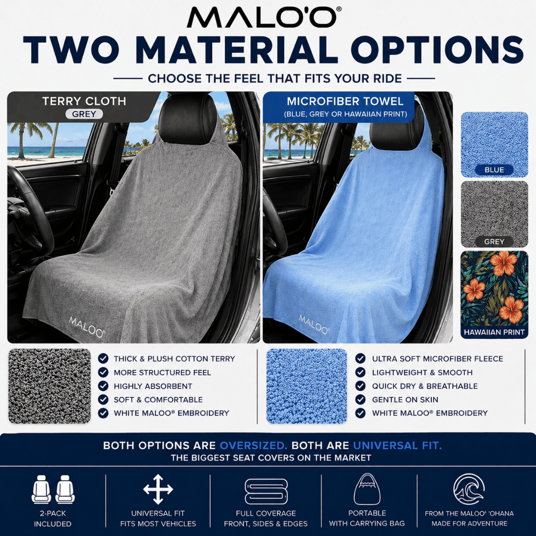 SeatGuard Car Seat Cover Towel (2 - Pack) – Absorbent Seat Protector for Beach, Gym & Travel - Malo'o Racks