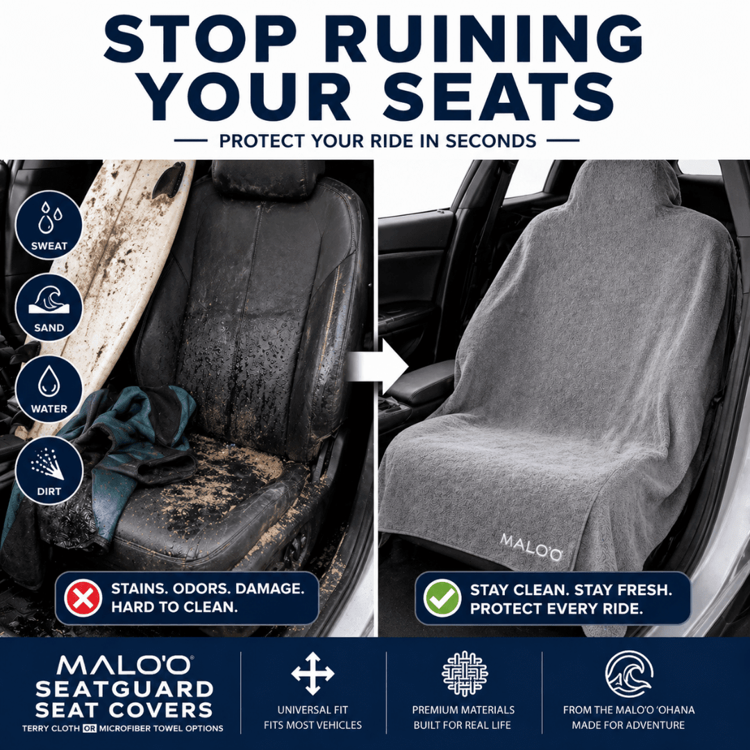 SeatGuard Car Seat Cover Towel (2 - Pack) – Absorbent Seat Protector for Beach, Gym & Travel - Malo'o Racks