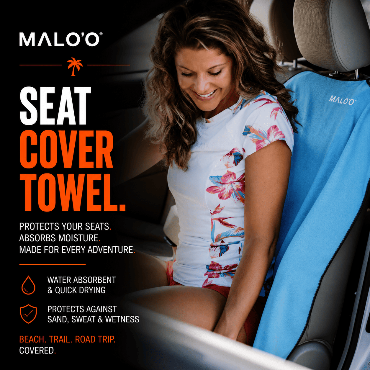 SeatGuard Car Seat Cover Towel (2 - Pack) – Absorbent Seat Protector for Beach, Gym & Travel - Malo'o Racks