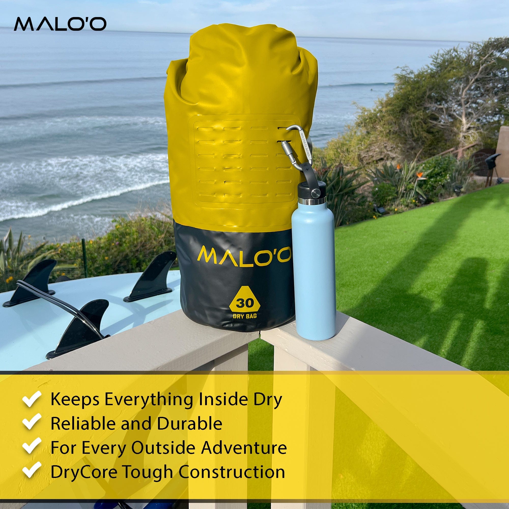 DryPack 30 Liter Kayak Dry Bag - Malo'o Racks
