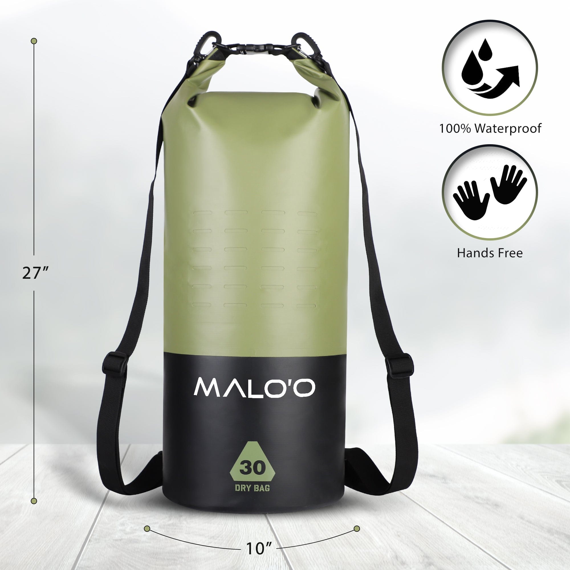 DryPack 30 Liter Kayak Dry Bag - Malo'o Racks