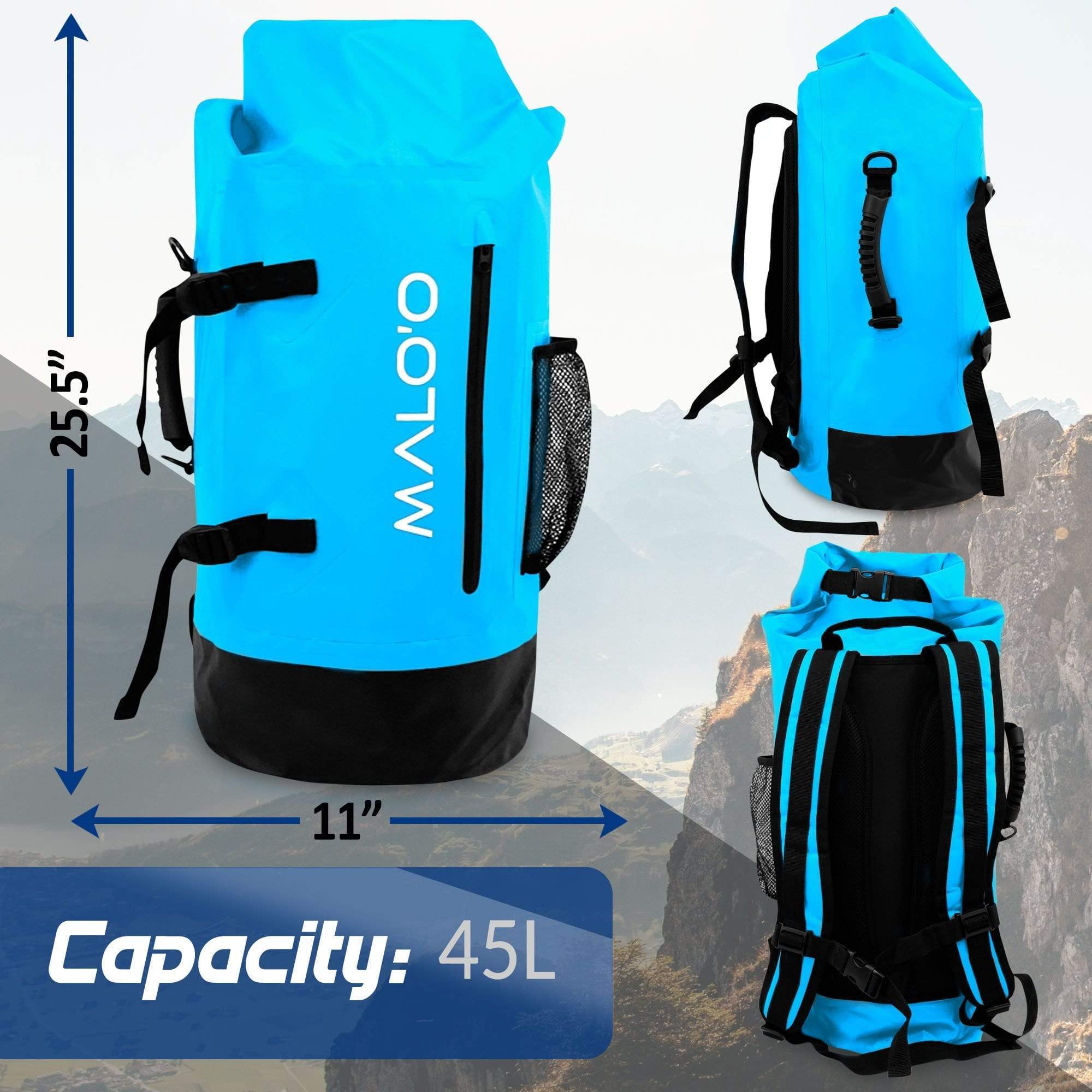 DryPack 45 Liter Waterproof Backpack - Malo'o Racks