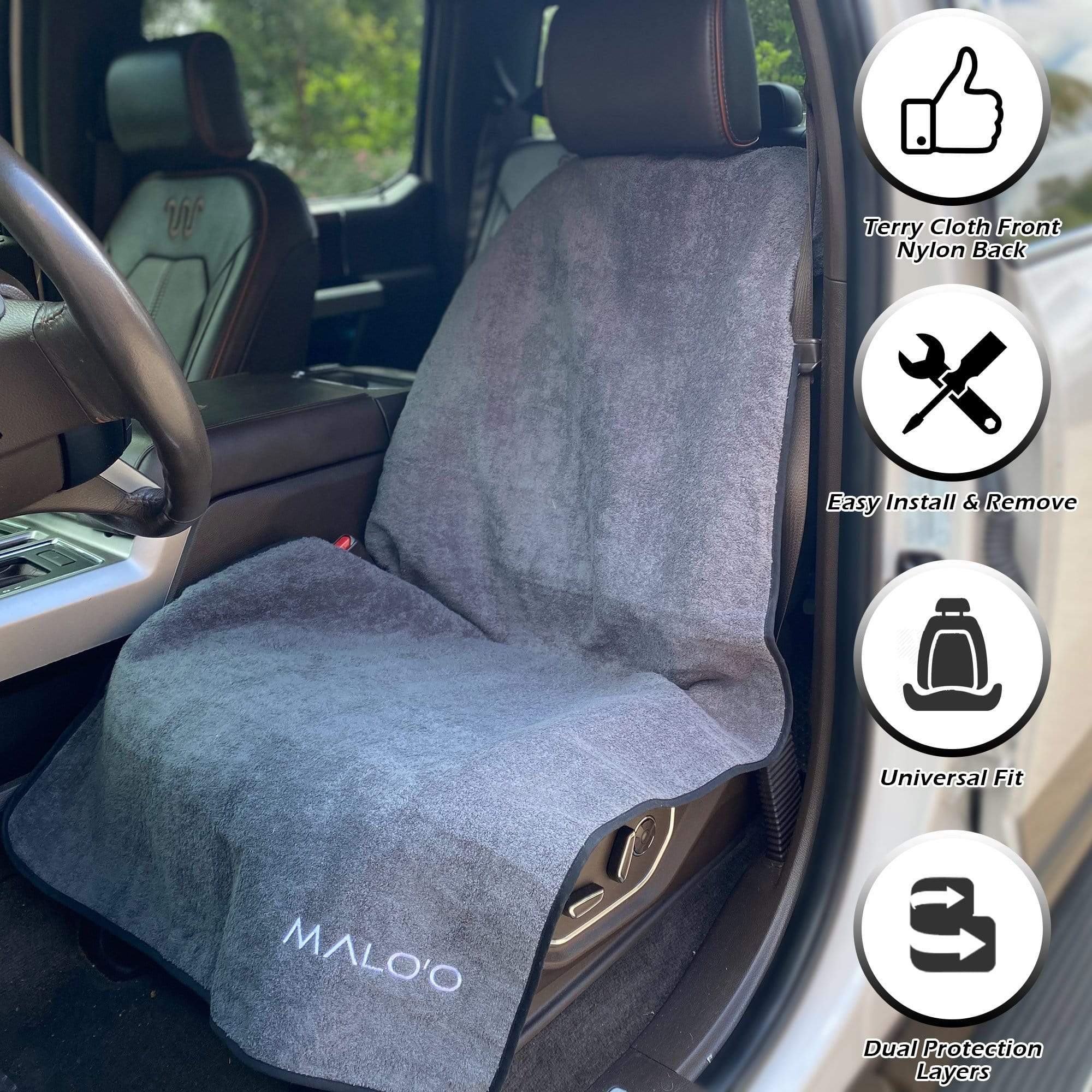 SeatGuard Terry Cloth Car Seat Cover (pair) - Malo'o Racks